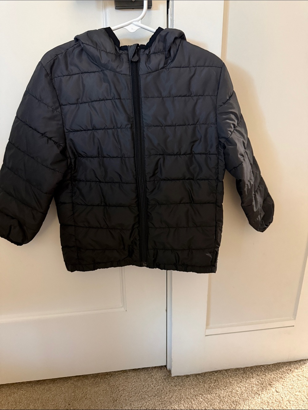 GAP Kids Black Quilted Puffer Jacket with Hood